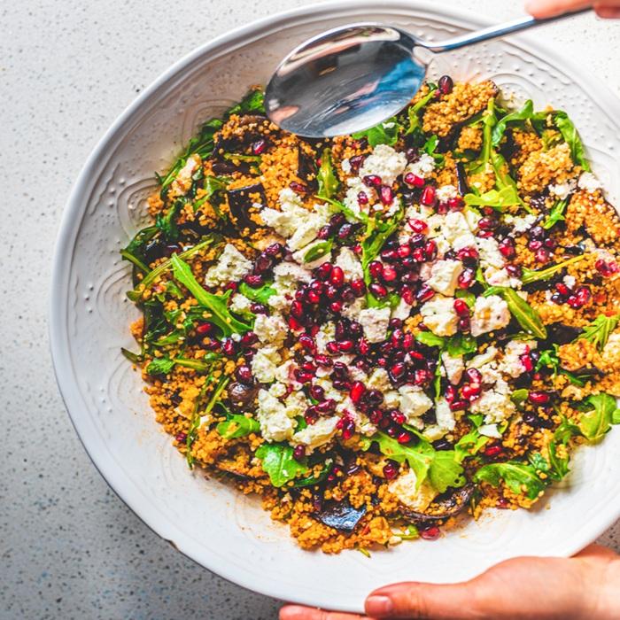 Aubergine couscous salad recipe