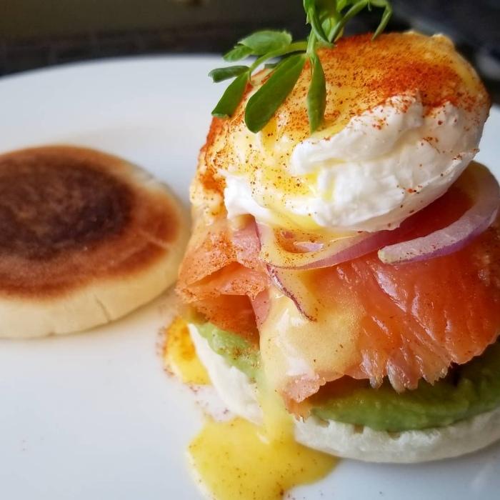Salmon Eggs Eggs Benedict recipe
