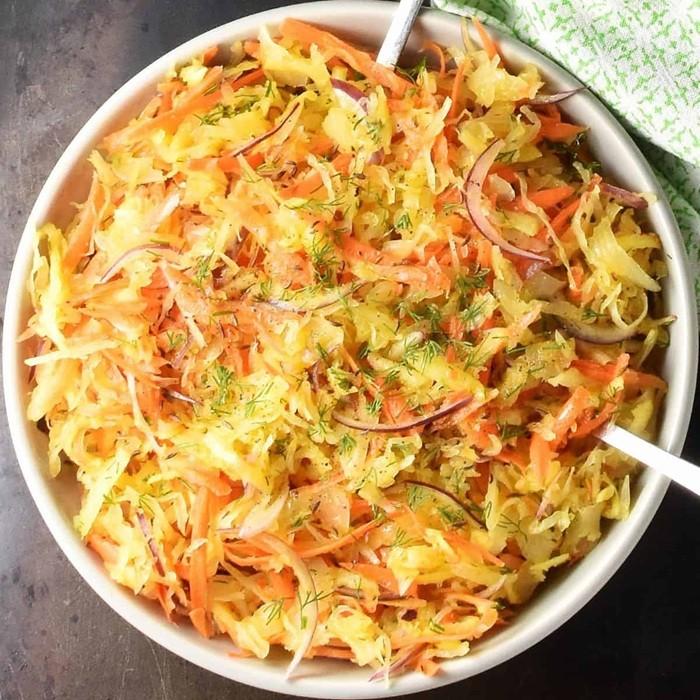 Sauerkraut and Fish Salad recipe