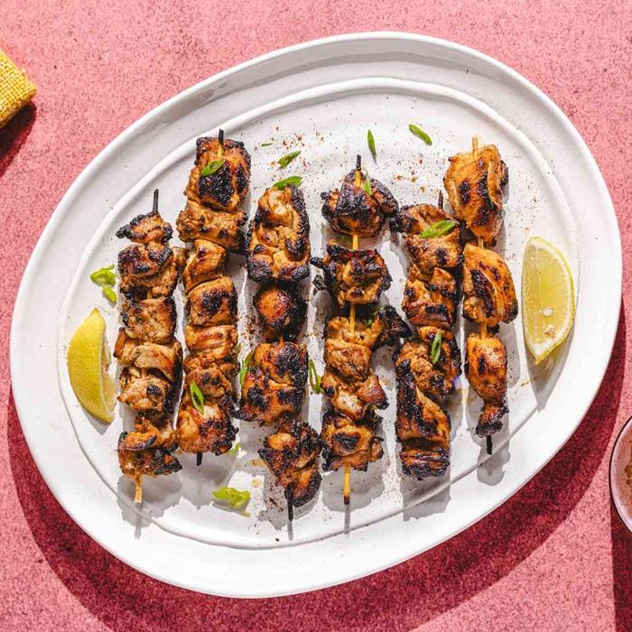 Smoky chicken skewers recipe