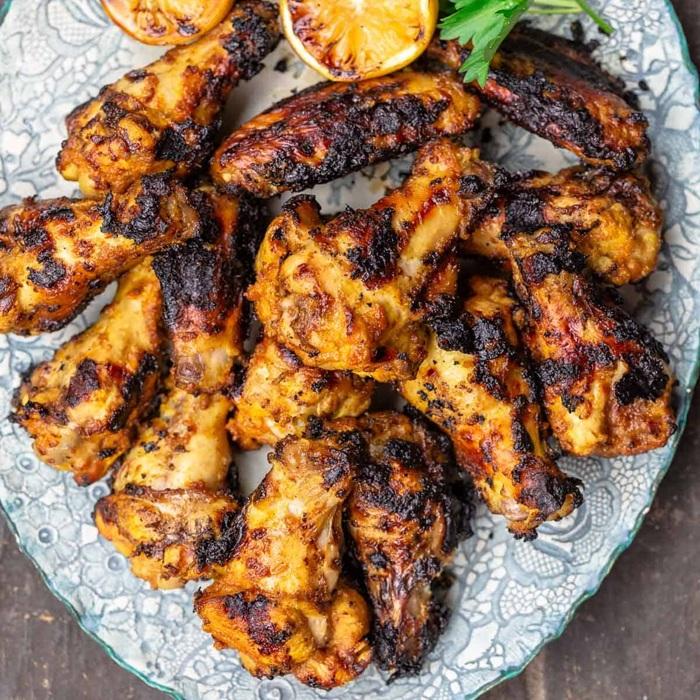 Chicken wings with cumin, lemon & garlic recipe