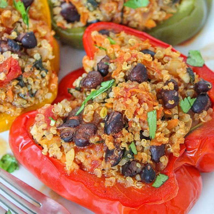 Stuffed Bell Peppers with Quinoa and Black Beans recipe