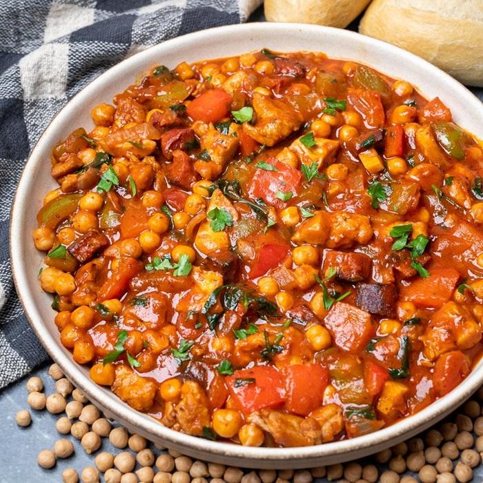 Spanish beans with chicken & chorizo recipe