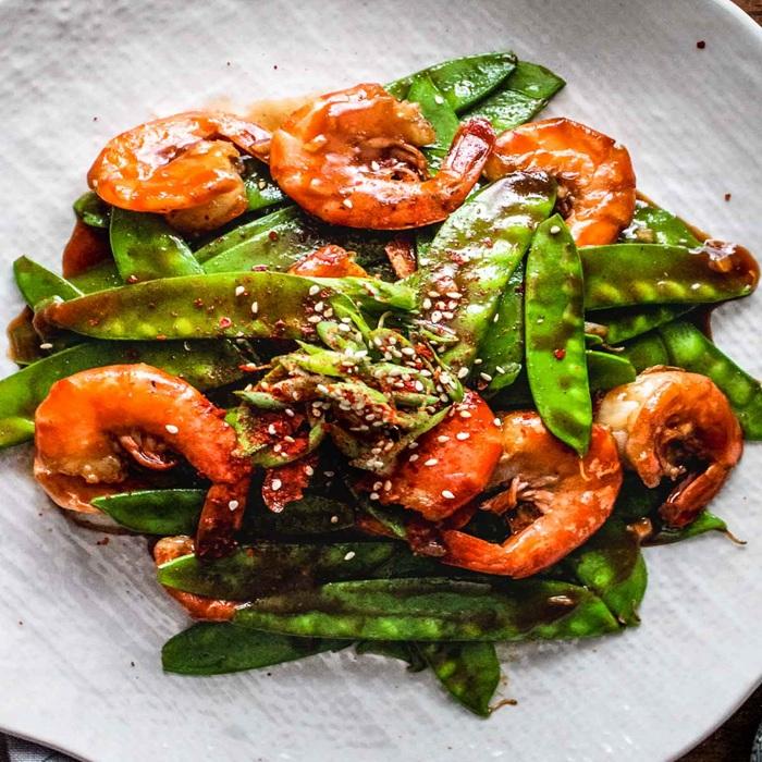 Shrimp With Snow Peas recipe