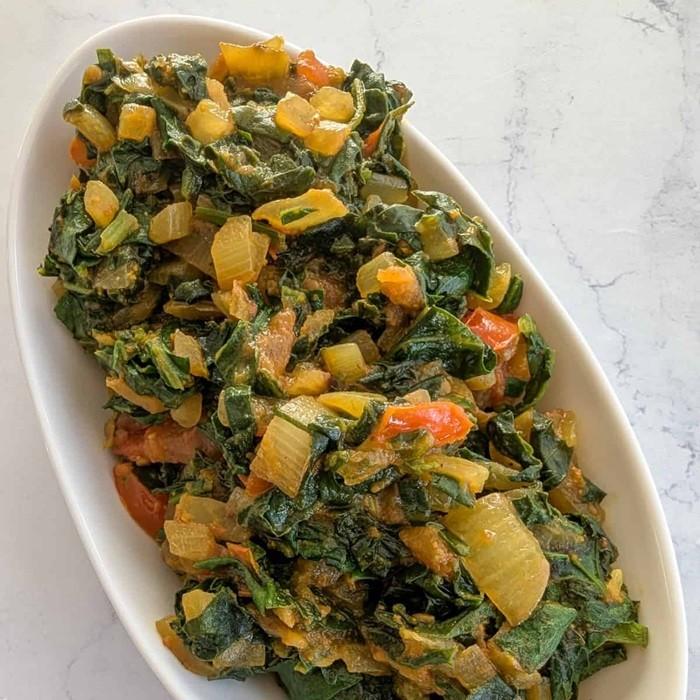 Curried Spinach from Botswana recipe