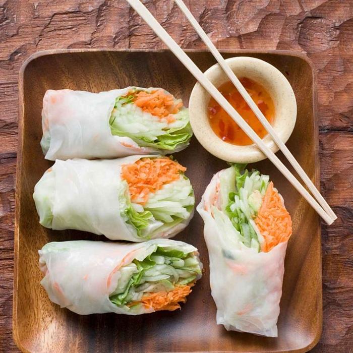 Salmon noodle wraps recipe