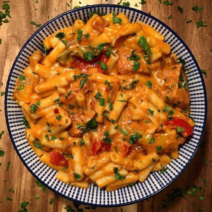 Chicken Fajita Mac and Cheese recipe