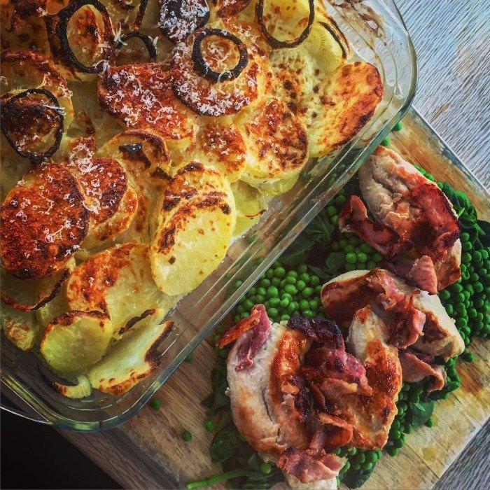 Potato Gratin with Chicken recipe