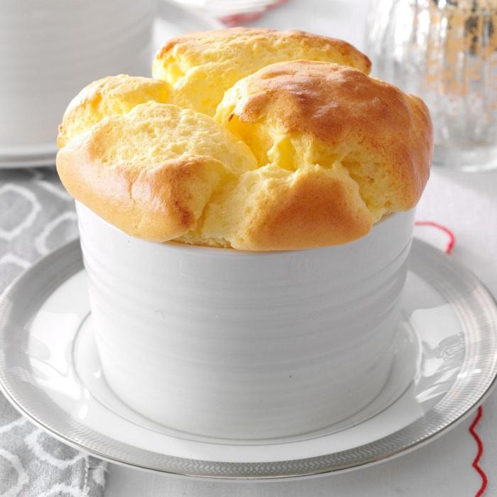 Three-cheese souffles recipe