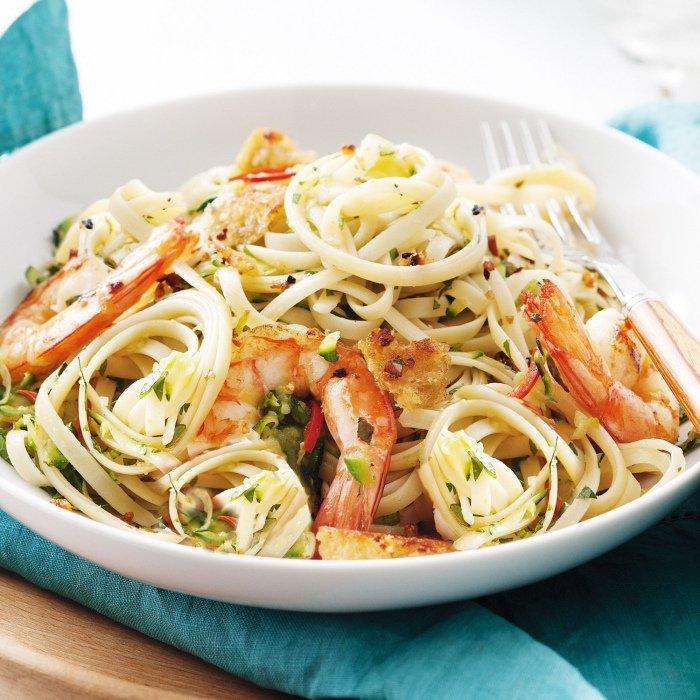 Chilli prawn linguine recipe