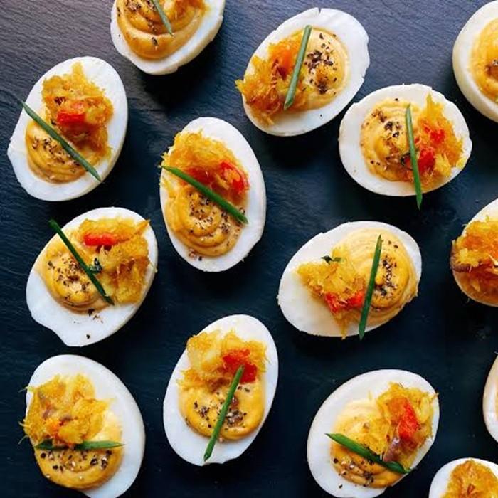 Codfish deviled eggs recipe