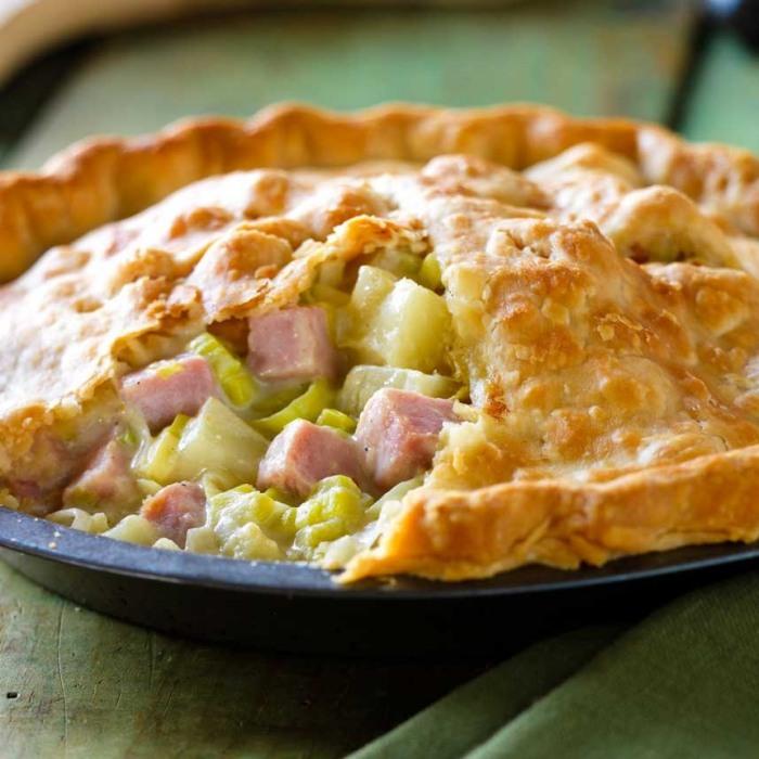 Chicken Ham and Leek Pie recipe