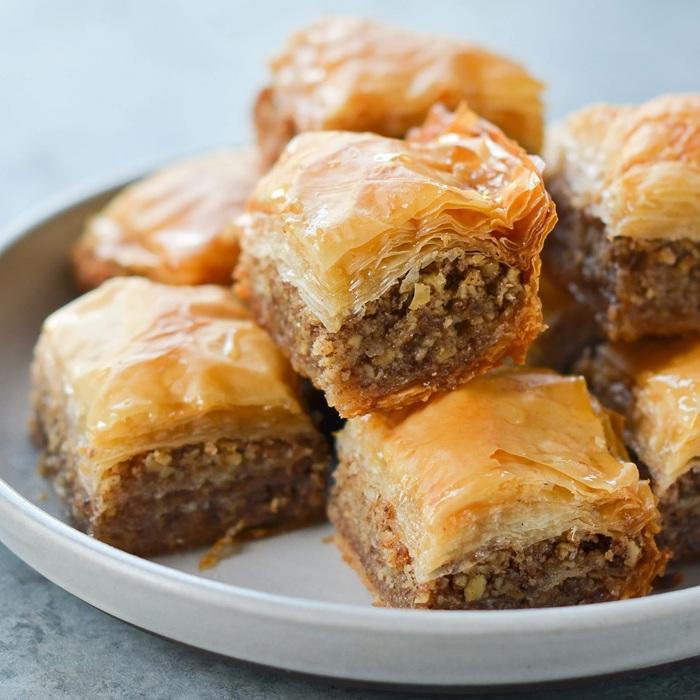 Baklava with spiced nuts, ricotta & chocolate recipe